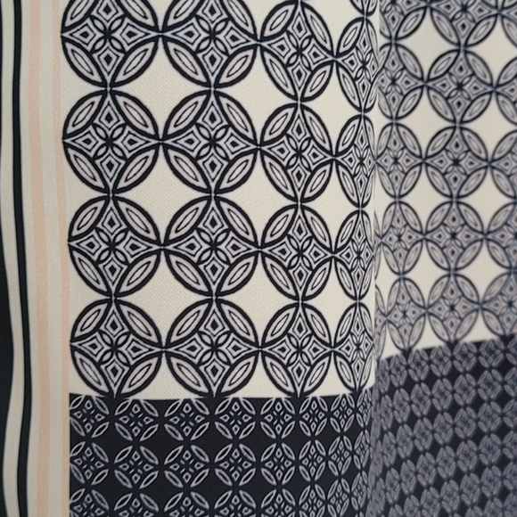 Ann Taylor Women's 0P Navy Blue Satin Bandana Scarf A-Line Skirt Lined Back Slit - Picture 3 of 6